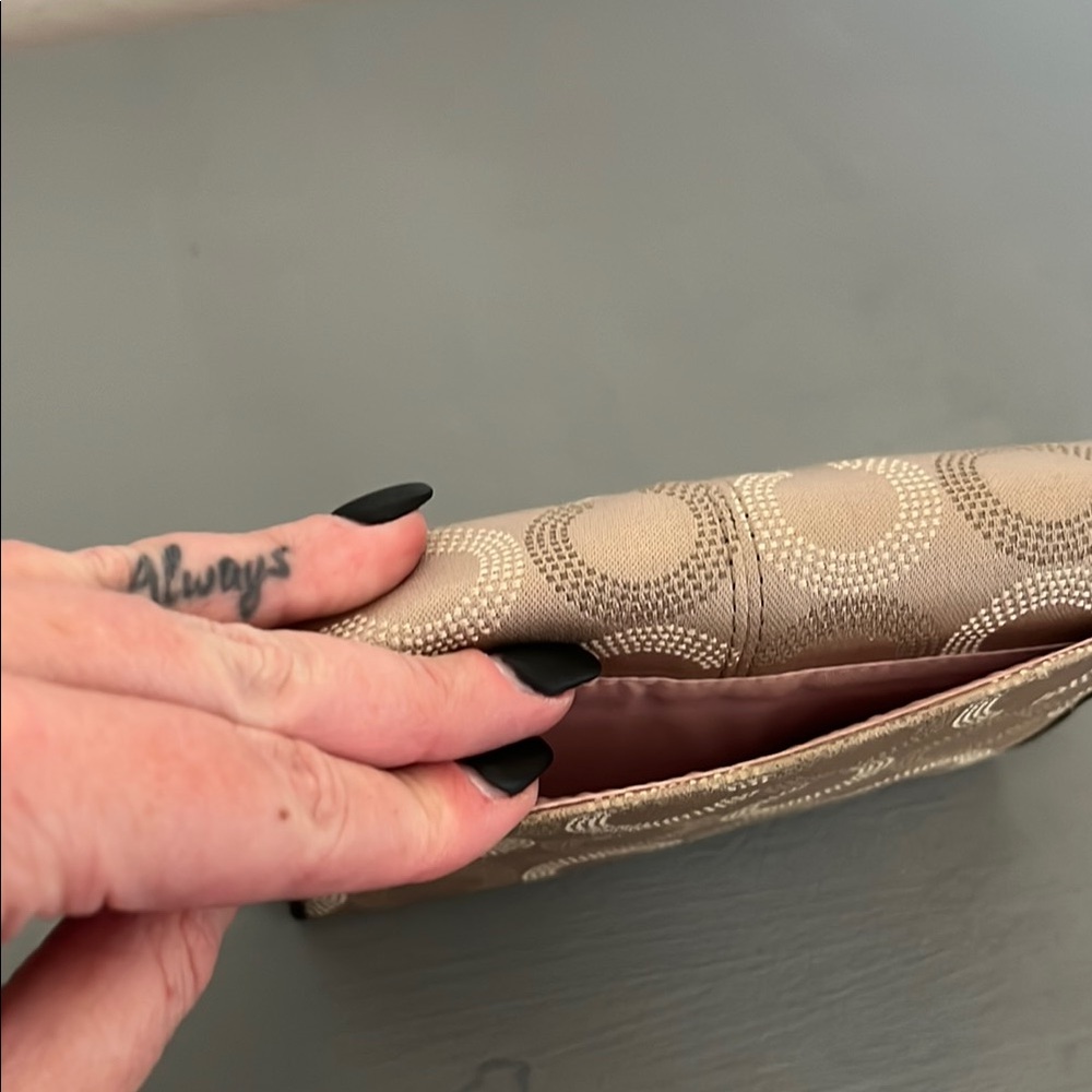 Coach Tan and Black Women's Wallet - Picture 2 of 5